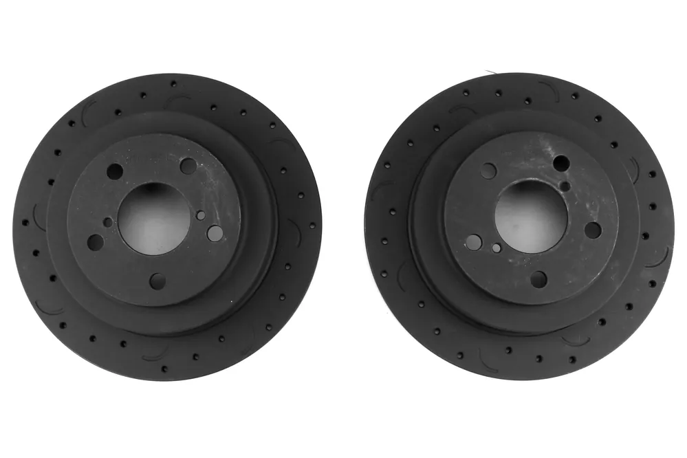 Hawk Talon Cross Drilled and Slotted Rear Rotor Pair - 1998-2008 Subaru Forester / 1993-2007 Impreza / 1990-1999 Legacy / 2005-2006 Saab 9-2X