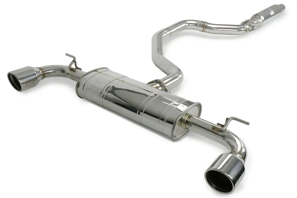 Invidia Q300 Cat Back Exhaust System - Rolled Stainless Steel Tips - 2015-2017 Volkswagen GTI (Mk7)