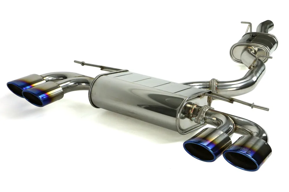 Invidia Q300 Quad Cat Back Exhaust w/Titanium Burnt Tips - 2015-2017 Volkwagen Golf R