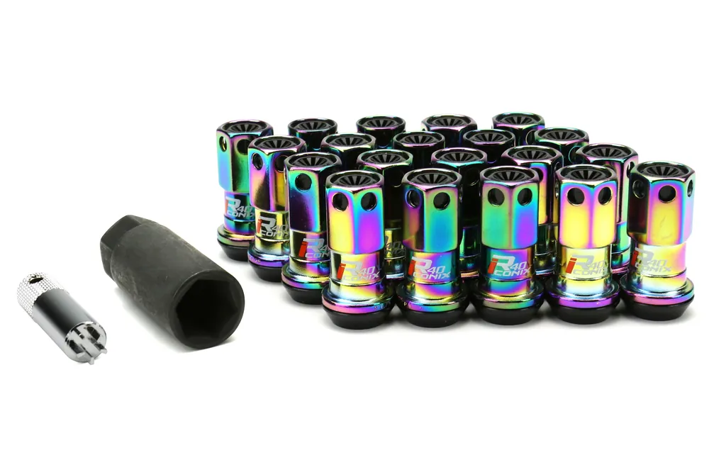 Project Kics R40 Iconix Neo Chrome Lug Nuts M12X1.25 - Universal