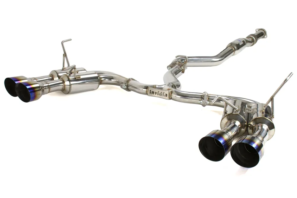 Invidia Gemini R400 Single Layer Cat Back Exhaust - Titanium Burnt Tips - 2010-2014 Subaru WRX / 2011-2014 STI (Sedan Only)