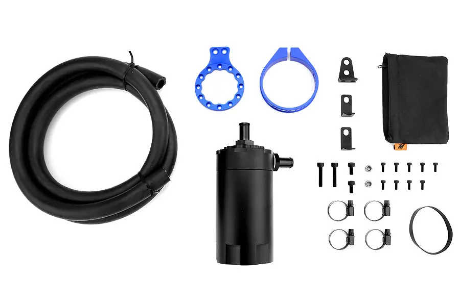 Mishimoto Baffled Oil Catch Can Blue Universal - Universal