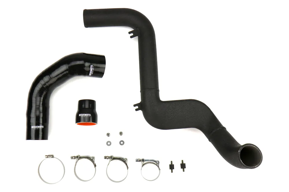 Mishimoto Hot Side Intercooler Pipe Kit Wrinkle Black - 2016-2018 Ford Focus RS