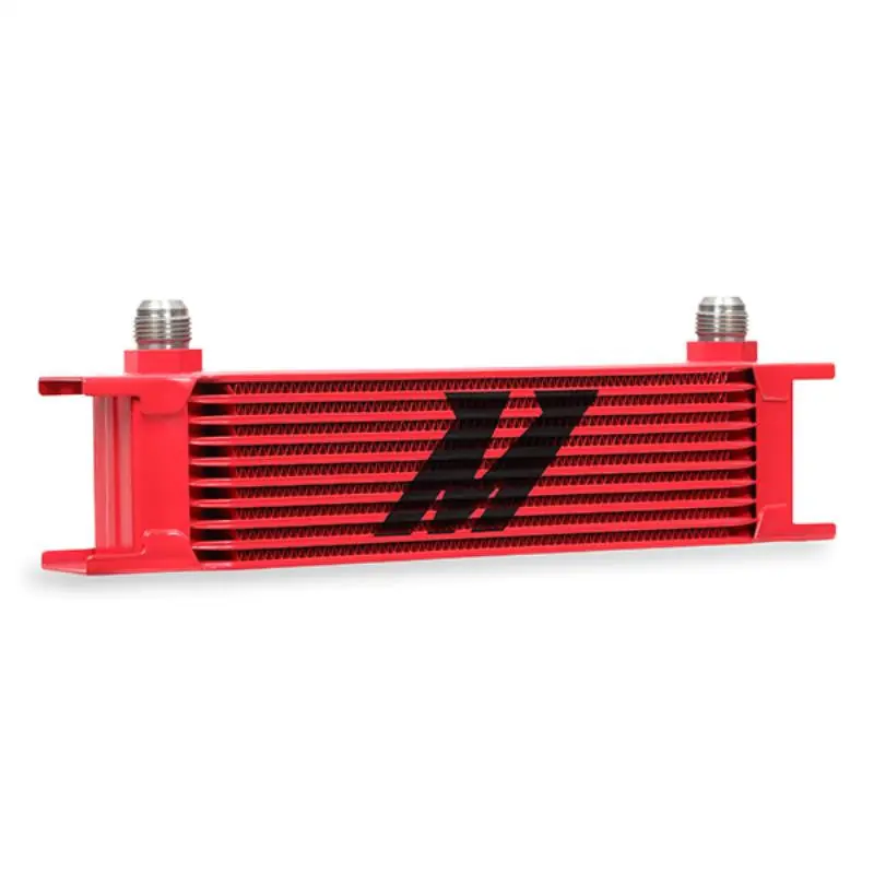 Mishimoto Universal 10 Row Oil Cooler Red - Universal