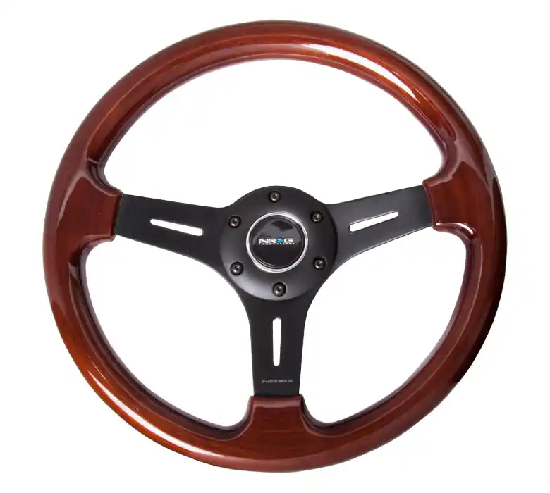 NRG Classic Wood Grain Wheel 330mm Matte Black - Universal