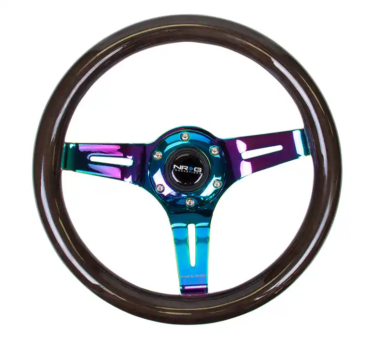 NRG Classic Wood Grain Wheel 310mm Neochrome / Black - Universal