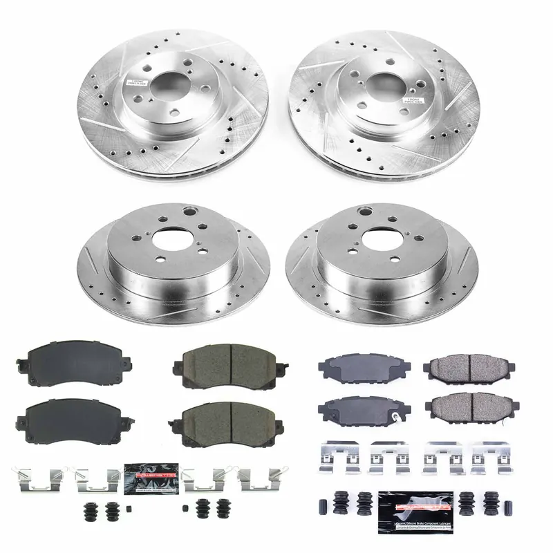 Power Stop Evolution Z23 Coated Brake Kit Front and Rear - Subaru Impreza 2017-2019