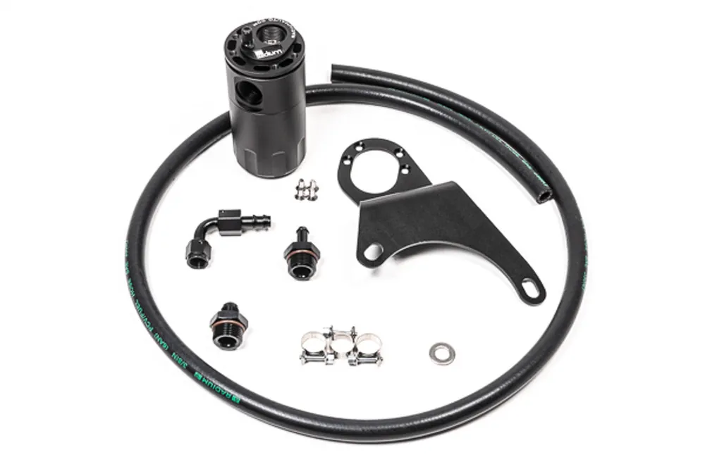 Radium Catch Can Kit Crankcase LH Fluid Lock - 2003-2006 Mitsubishi EVO 8-9