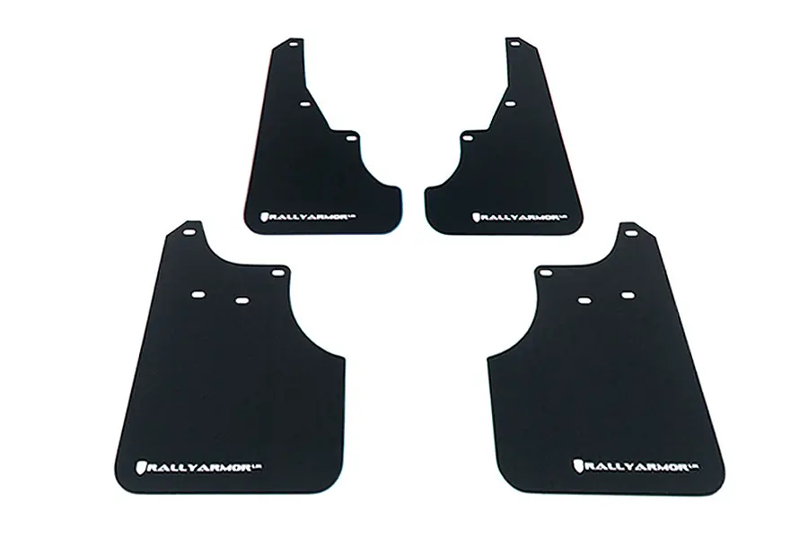 Rally Armor UR Mudflaps Black Urethane White Logo - 2009-2013 Subaru Forester