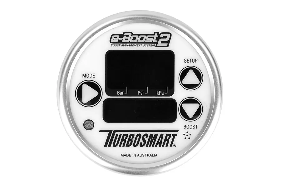Turbosmart e-Boost2 60psi 60mm (White Face Silver Bezel)