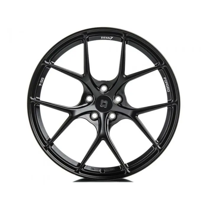 TITAN 7 T-S5 Machine Black 18x9.5 +40 5x100 (Single Wheel) - 2013-2024 Subaru BRZ / Scion FR-S / Toyota GR86 / 2014-2018 Subaru Forester