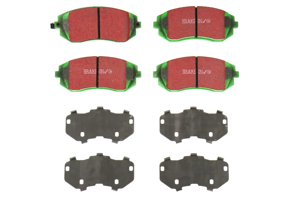 EBC Brakes Greenstuff 2000 Series Sport Disc Brake Front Pads - 2003-2005 & 2008-2010 Subaru WRX (10.5mm Pad Tab)
