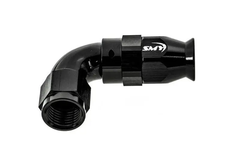 SMY Reusable PTFE Forged Full Flow Hose End 90 Degree 6an - Universal for 6an Applications