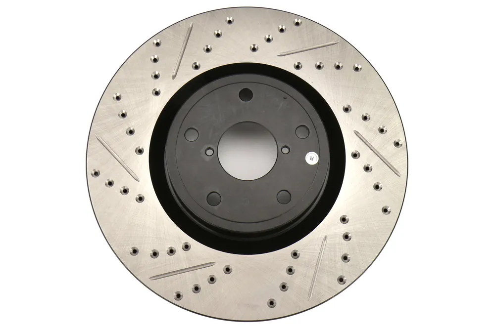 Stoptech Drilled and Slotted Rotor Single Front Right - 2005-2017 - Subaru STI
