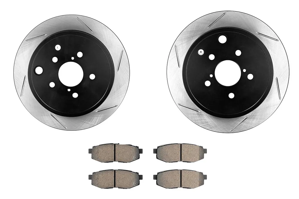 Stoptech Street Axle Pack Slotted Rear - 2013-2016 Scion FR-S / 2013-2020 Subaru BRZ / 2017-2019 Toyota 86