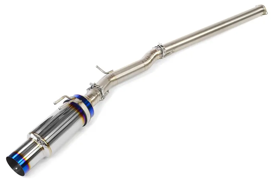 Tomei Expreme Ti Full Titanium Catback Exhaust - Burnt Tip - 2008-2015 Mitsubishi Evo X