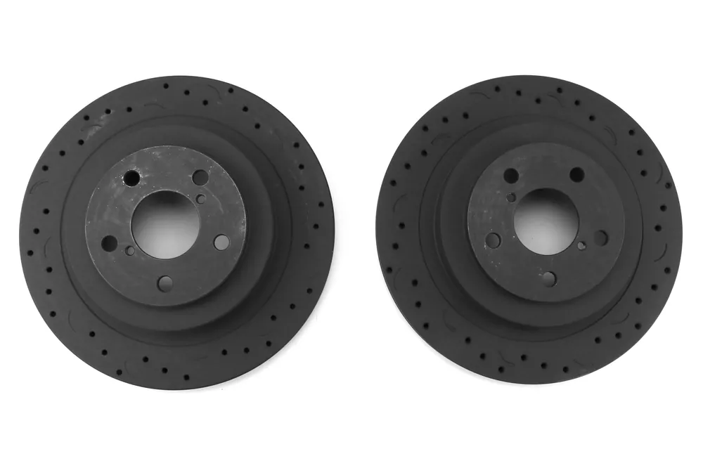 Hawk Talon Cross Drilled Slotted Rear Rotor Pair 2006-2007 Subaru WRX