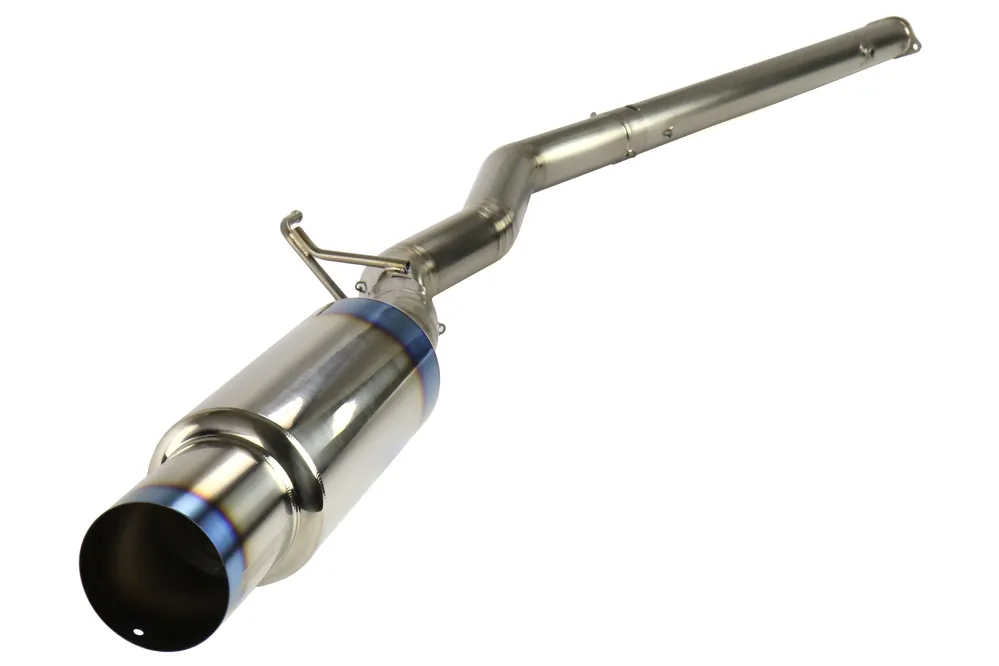 Tomei Expreme Ti Full Titanium Catback Exhaust - Burnt Tip - 2003-2006 Mitsubishi Evo 8/9