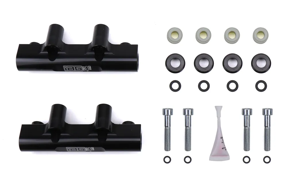IAG Side Feed To Top Feed Fuel Rail Conversion Kit Black - Subaru Models (inc. 2004-2006 STI)