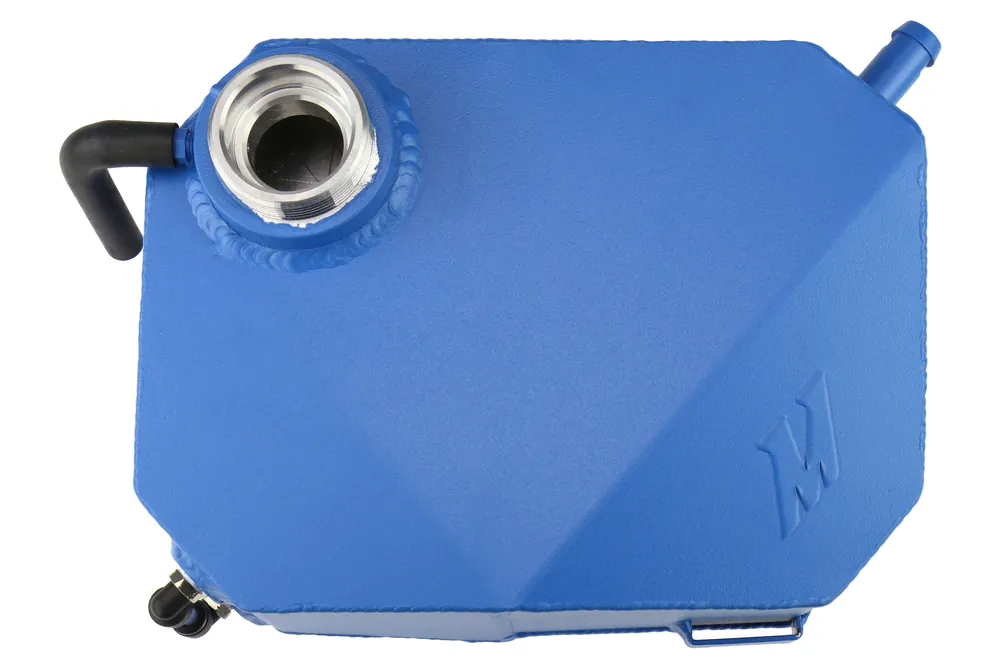 Mishimoto Aluminum Reservoir Expansion Tank Wrinkle Nitrous Blue - 2013-2018 Ford Focus ST / 2016-2018 Focus RS