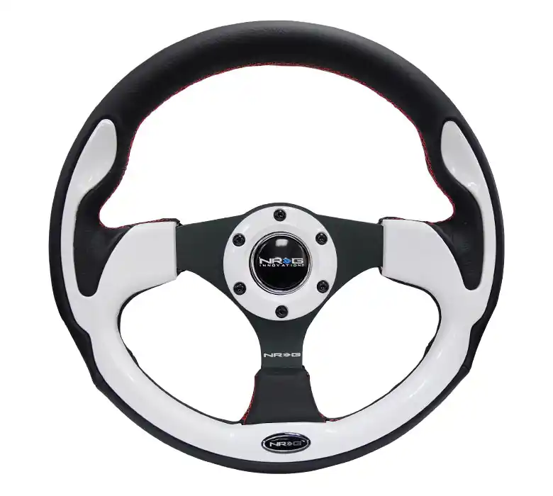 NRG Reinforced Steering Wheel 320mm Pilota White - Universal