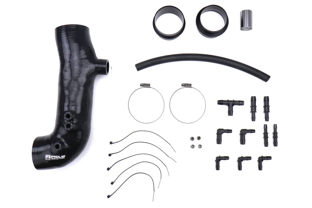 Torque Solution Turbo Inlet Hose 3in Black - 2002-2007 Subaru WRX / 2004-2021 STI / 2004-2008 Forester XT