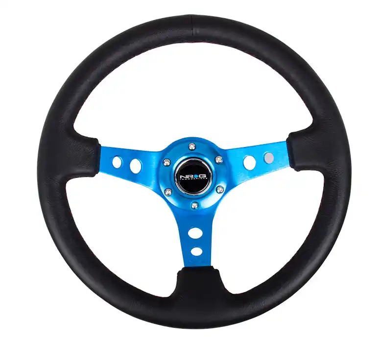 NRG Reinforced Steering Wheel 350mm 3in Deep Blue - Universal