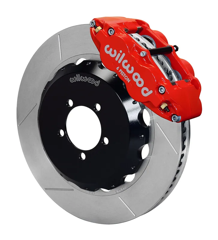 Wilwood FNSL6R 14in Front Kit Red - 2002-2021 Subaru WRX / 2004-2021 STI / 2003-2006 Baja / 1998-2013 Forester / 1994-2014 Impreza / 1994-2009 Legacy / 2000-2009 Outback
