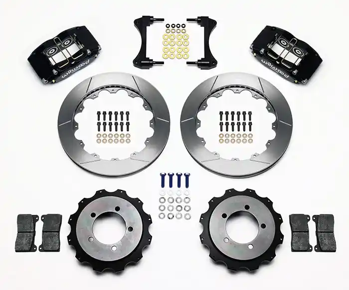 Wilwood Dynapro Radial 13in Rear Kit Black - 2003-2006 Mitsubishi Evo 8/9
