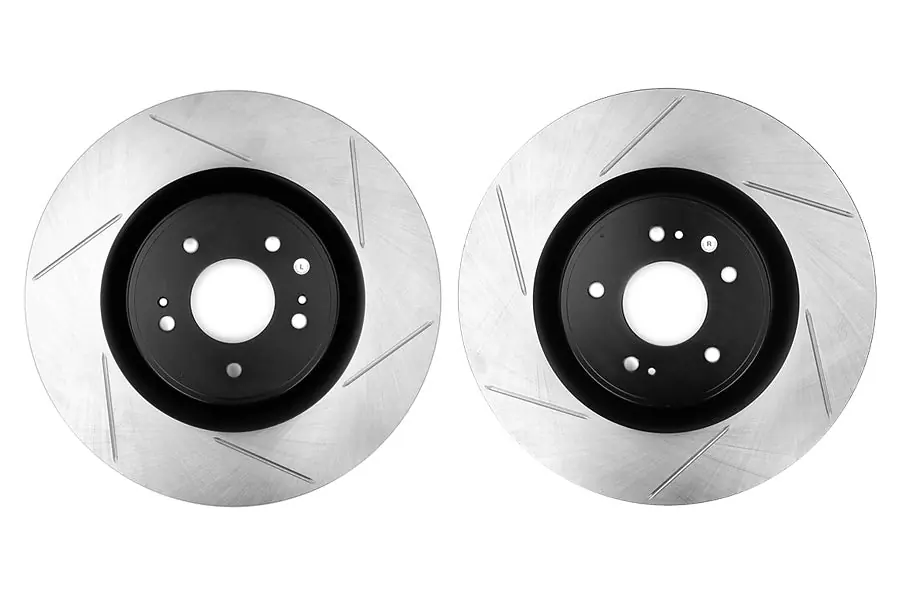 Stoptech Slotted Front Rotor Pair - 2008-2015 Mitsubishi Evo X