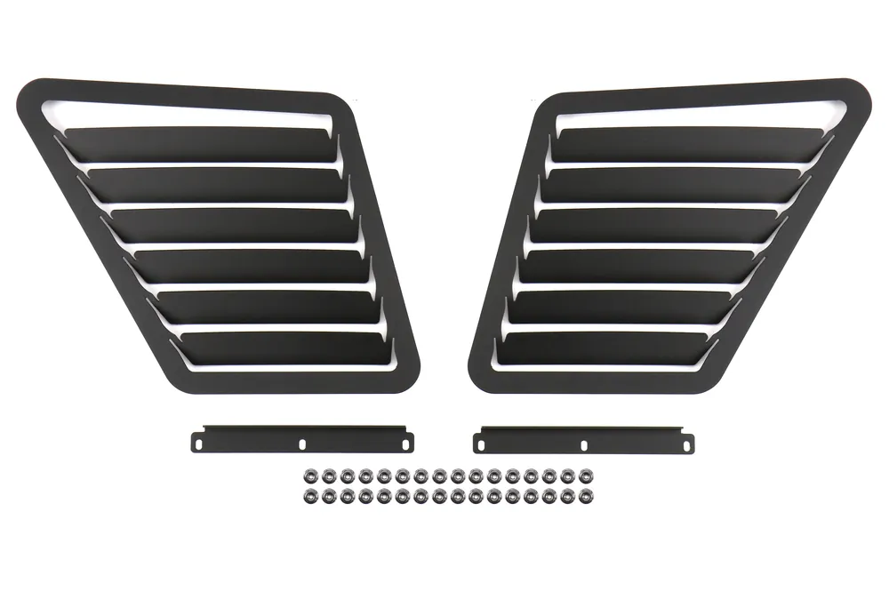 Verus Engineering Hood Louver Kit Powdercoated Black - 2014-2019 Ford Fiesta ST