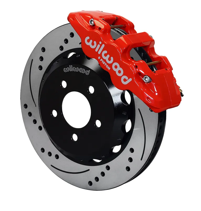 Wilwood AERO6 14in Front Kit Drilled / Slotted Red - 2002-2021 Subaru WRX / 2004-2021 STI / 2003-2006 Baja / 1998-2013 Forester / 1994-2009 Legacy / 2000-2009 Outback