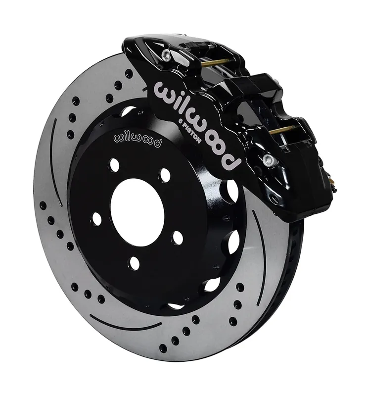 Wilwood AERO6 14in Front Kit Drilled / Slotted Black - 2002-2021 Subaru WRX / 2004-2021 STI / 2003-2006 Baja / 1998-2013 Forester / 1994-2009 Legacy / 2000-2009 Outback