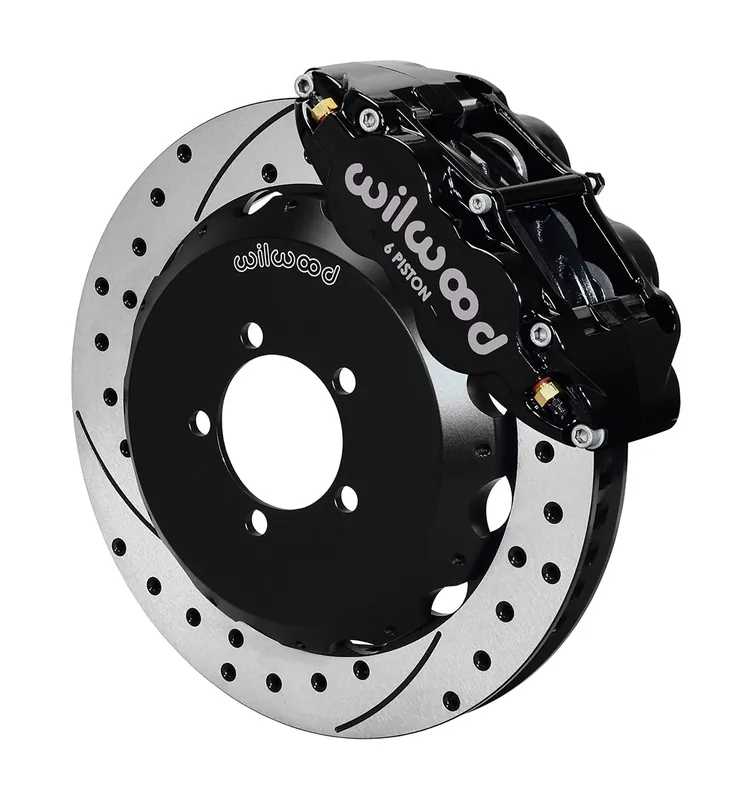 Wilwood FNSL6R 12.88in Front Kit Drilled / Slotted Black - 2013-2021 Scion FR-S / Subaru BRZ / Toyota 86