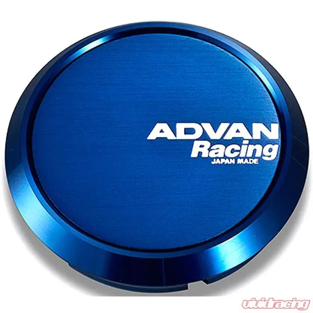 Advan Racing Center Cap 63MM Full Flat Type Anodized Blue