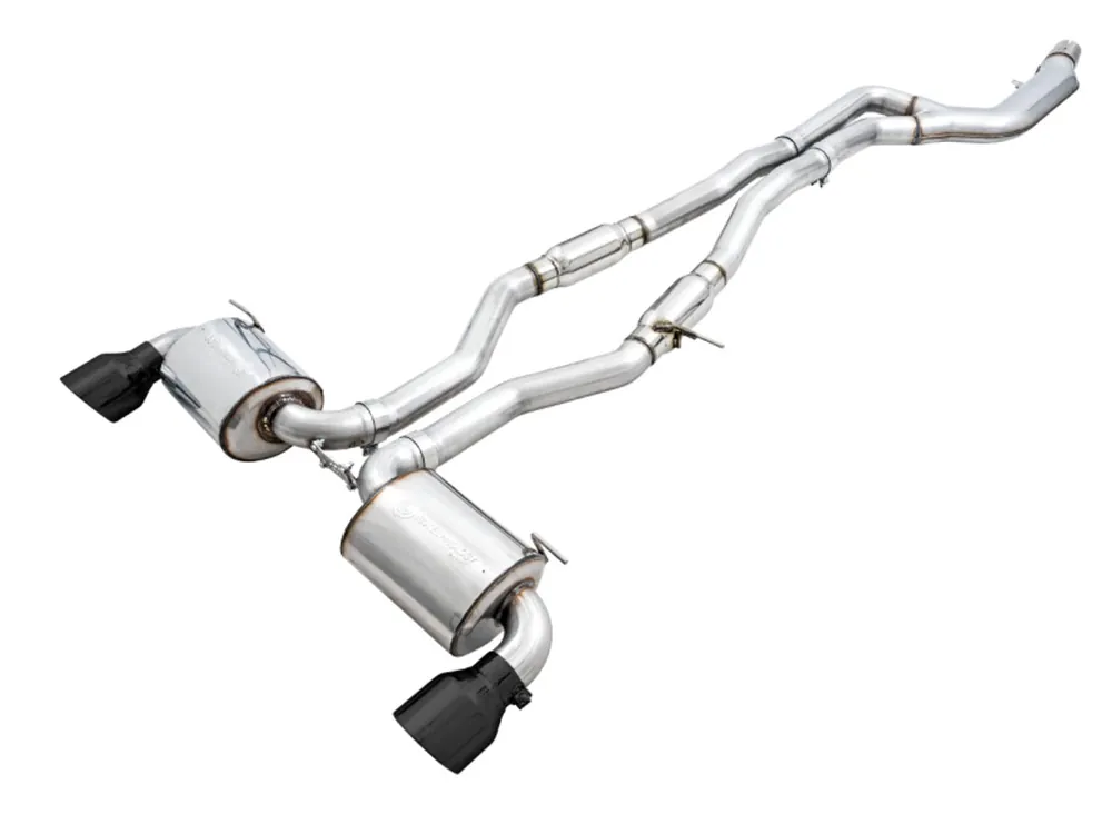 AWE Touring Edition Resonated Exhaust (Diamond Black Tips) - 2020-2024 Toyota GR Supra