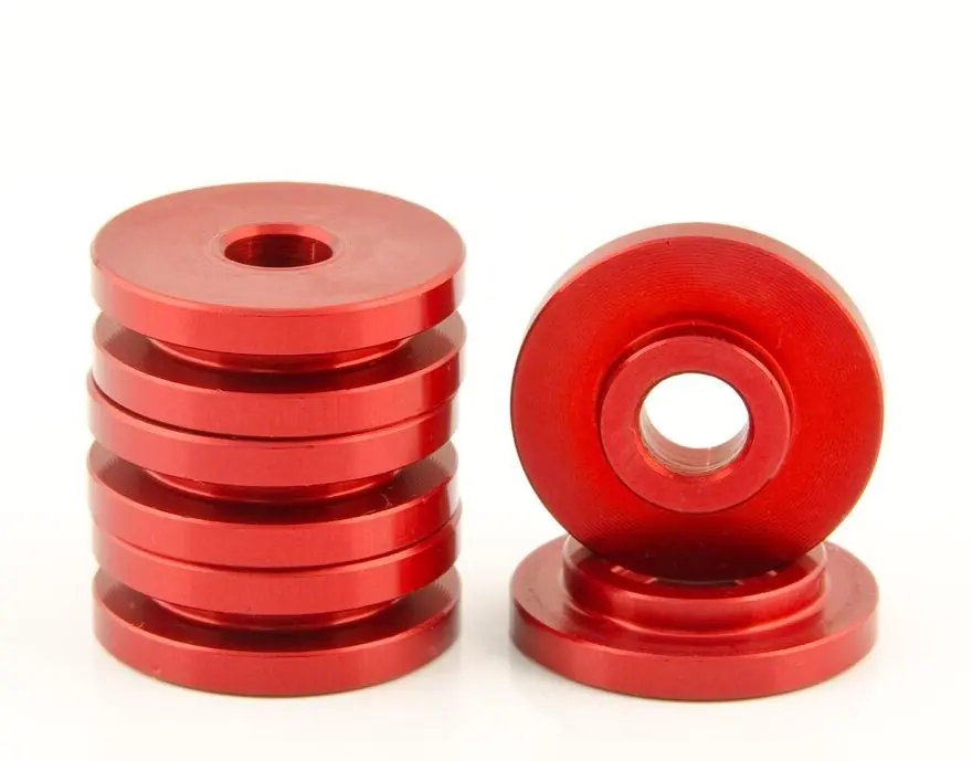 Boomba Racing Shifter Base Bushings Red - 2013-2018 Ford Focus ST / 2016-2018 Focus RS