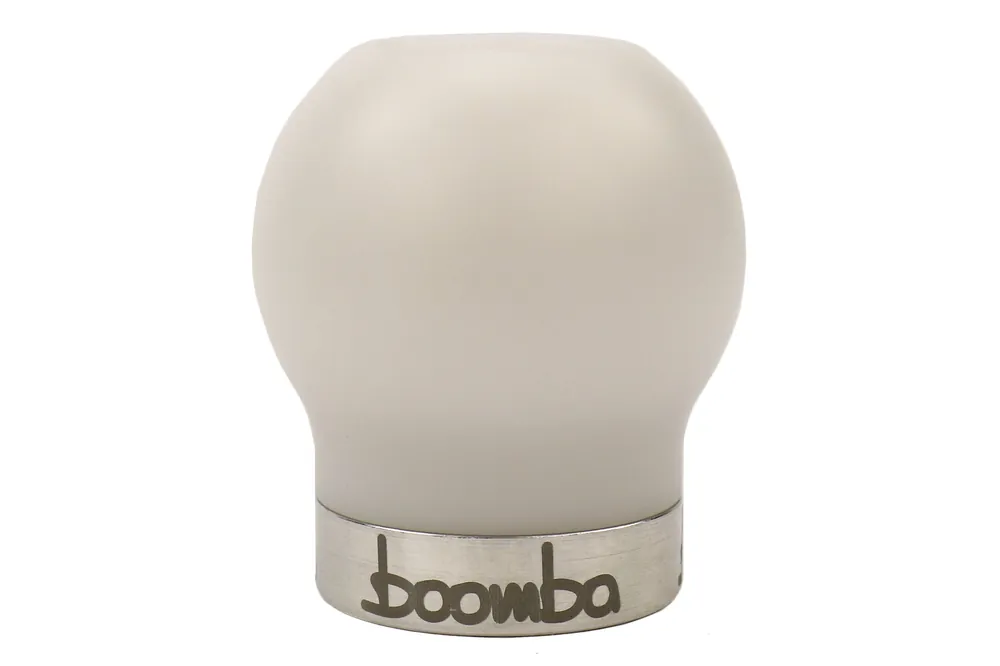 Boomba Racing White Delrin Shift Knob Natural Trim - 2013-2018 Ford Focus ST / 2016-2018 Focus RS / 2014-2017 Fiesta ST