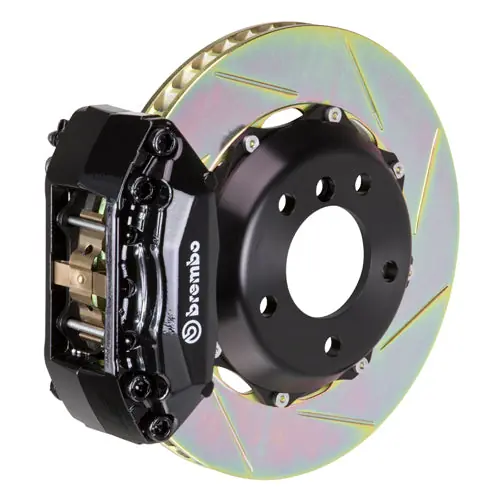 Brembo GT System 4 Piston Front Brake Kit Black Slotted Rotors - Volkswagen Models (inc. 2006-2014 GTI)