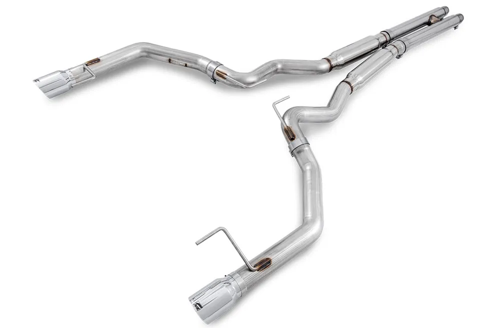 AWE Track Edition Cat-Back Exhaust (Chrome Silver Tips) - 2015-2017 Ford Mustang GT Fastback