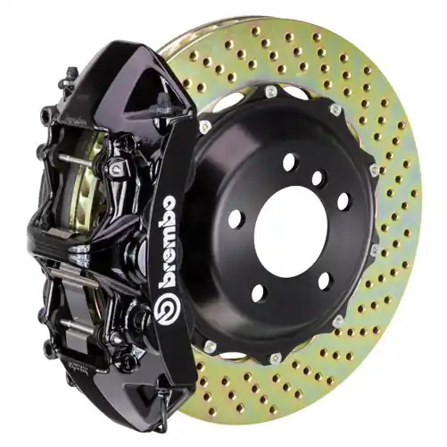 Brembo GT Systems Monobloc 6 Piston Front Big Brake Kit Black Drilled Rotors - 2017-2020 Honda Civic Type R/SI