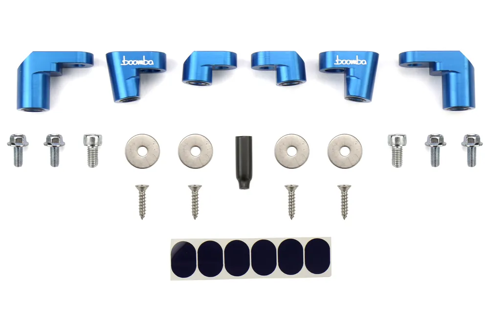 Boomba Racing Wing Riser Kit Blue - 2014-2019 Ford Fiesta ST