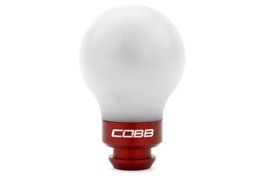 COBB Tuning Delrin Shift Knob White/Red 5MT - Subaru 5MT Models (inc. 2002-2014 WRX)