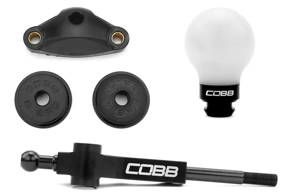 COBB Tuning Stage 1+ Tall Shifter Drivetrain Package w/ White/Black Knob - 2002-2007 Subaru WRX