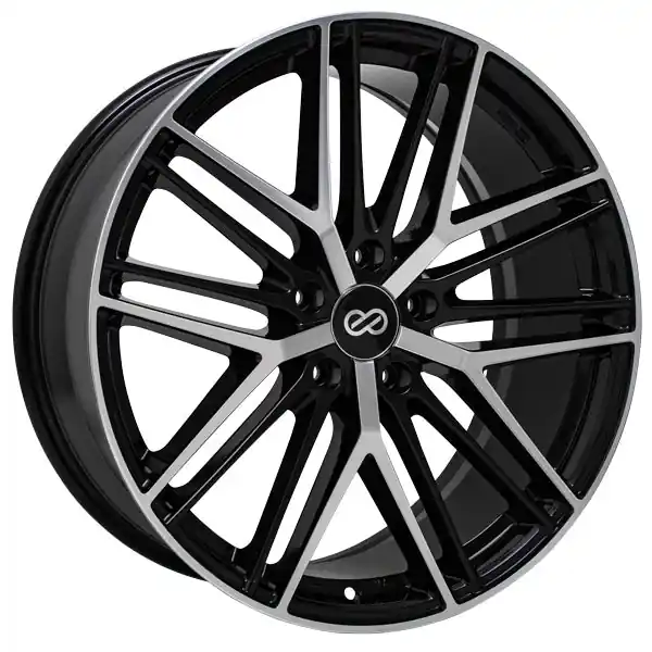 Enkei PHANTOM Black Machined 18x8 +40mm 5x108 (Single Wheel) - 2013-2018 Ford Focus ST / 2016-2018 Ford Focus RS