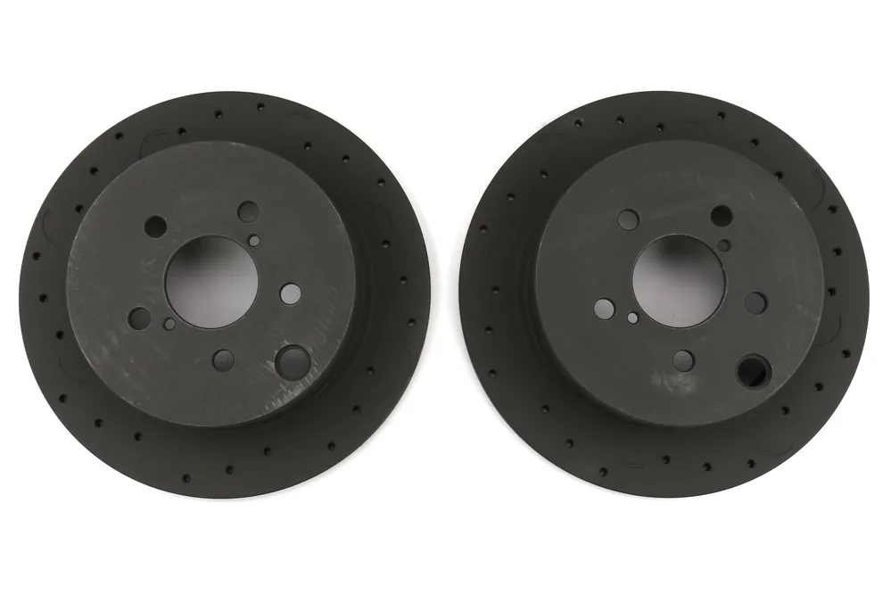 Hawk Talon Cross Drilled and Slotted Rear Rotor Pair - 2013-2015 Subaru Crosstrek XV / 2012-2015 Impreza / 2014 Forester