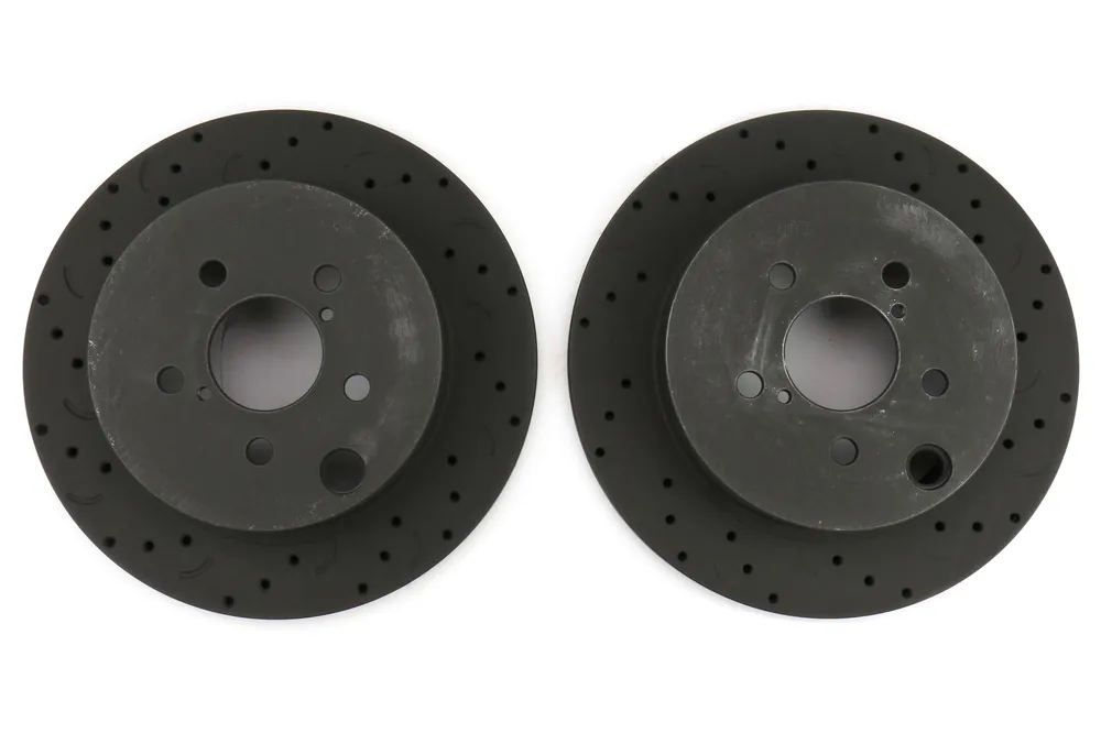 Hawk Talon Cross Drilled and Slotted Rear Rotor Pair - 2014-2016 Subaru Forester