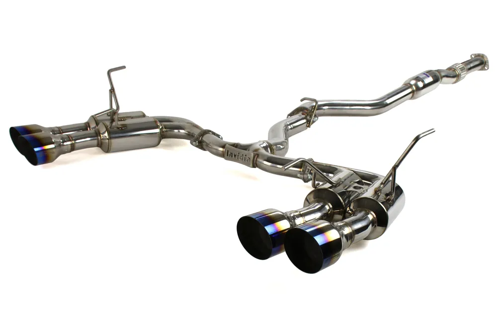 Invidia Gemini R400 Titanium Burnt Quad Tip Cat-back Exhaust - 2022-2024 Subaru WRX
