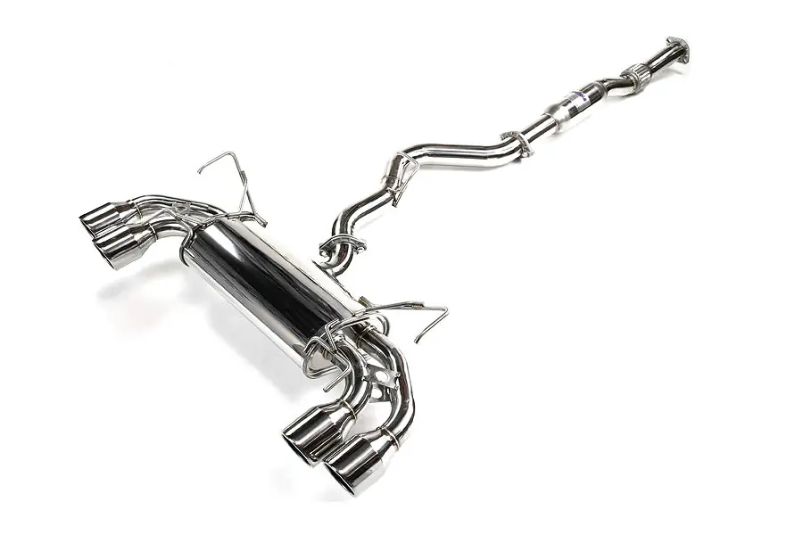 Invidia Q300 Quad Tipped Cat Back Exhaust - Stainless Steel Tips - 2008-2014 Subaru STI Hatchback / 2011-2014 WRX Hatchback