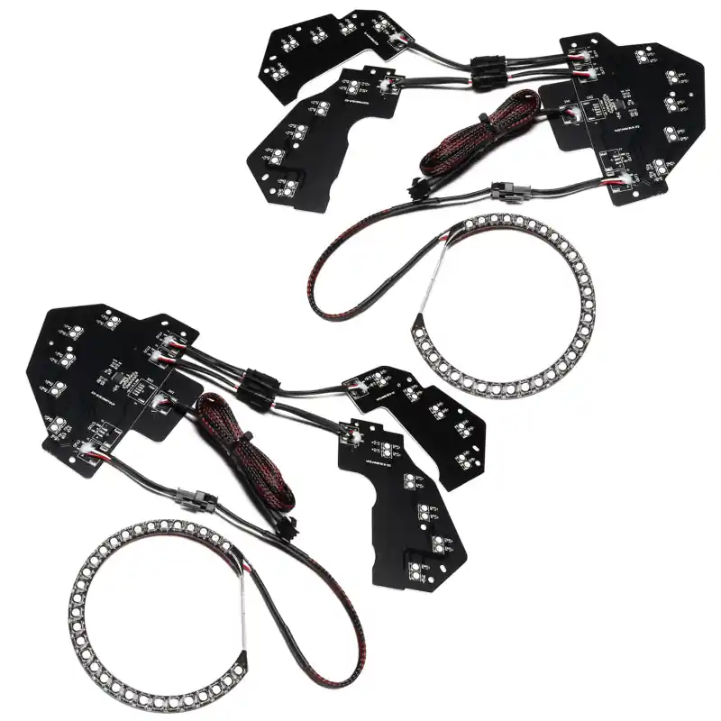 Oracle 18-21 Ford Mustang Dynamic DRL w/ Halo Kit & Sequential Turn Signal - ColorSHIFT